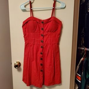 Mind Code L red mini dress cotton